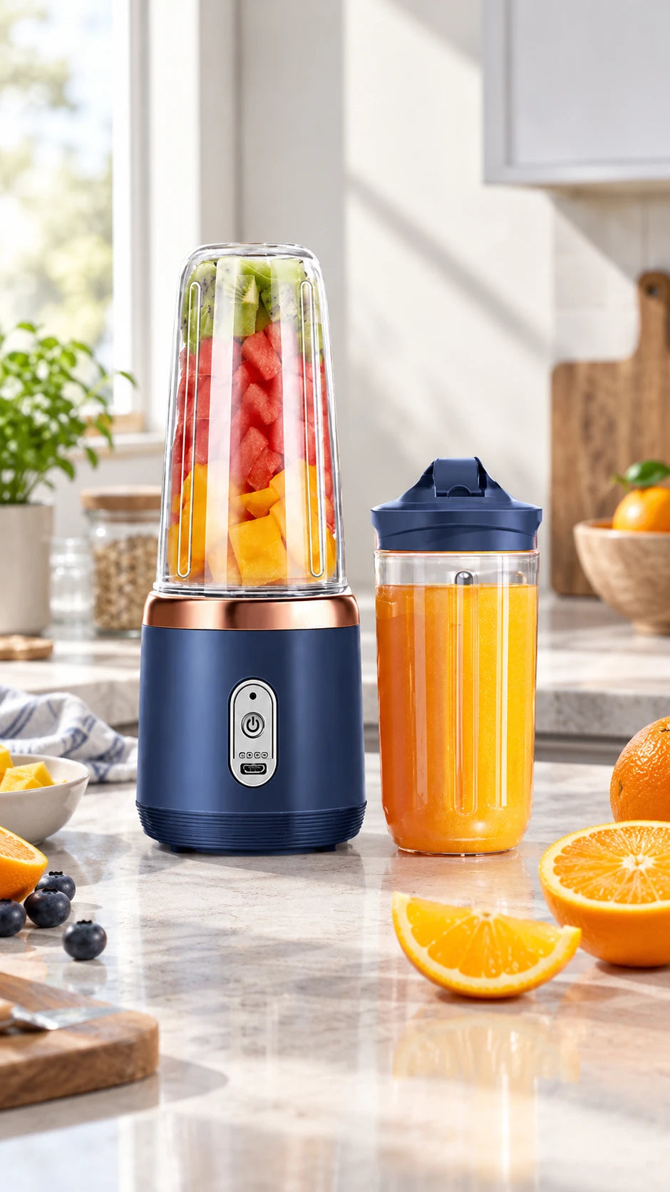 Licuadora portátil recargable BlendGo 400 ml azul